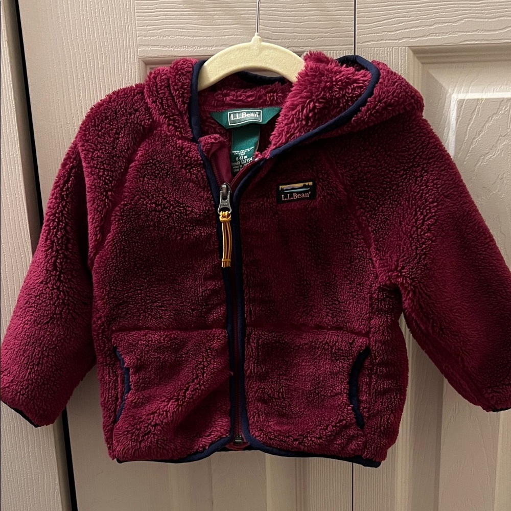 L.L. Bean Burgundy Fleece Hoodie